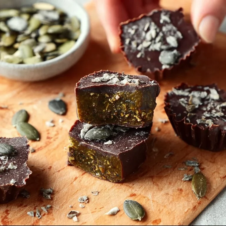 3-Ingredient Pumpkin Chocolate Candy recipe with ingredients and final product