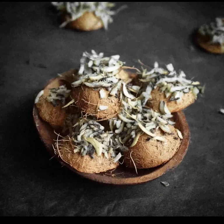 Coconut seed clusters showcasing their natural beauty and texture