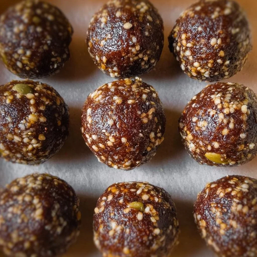Healthy chocolate hemp pumpkin seed energy balls for a nutritious snack