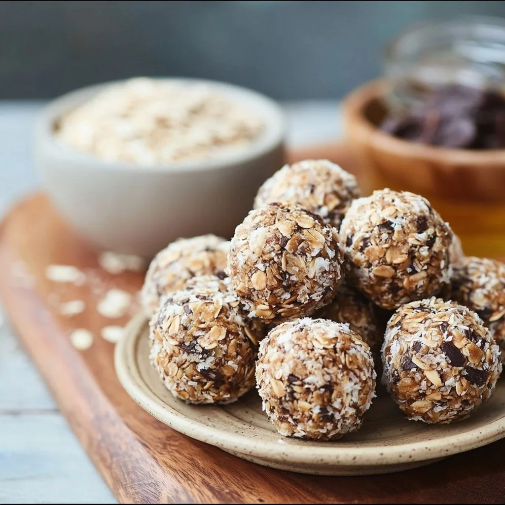 Nutritious flax seed protein balls for a healthy snack option.