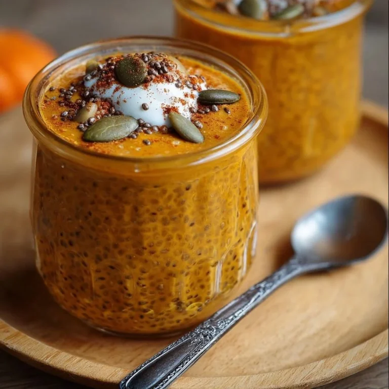 Delicious Pumpkin Chia Seed Pudding topped with spices and served in a bowl.