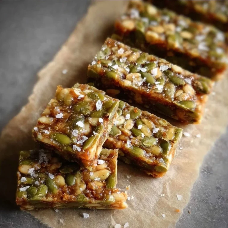 Salted Honey Pumpkin Seed Bars with a sweet and salty flavor combination