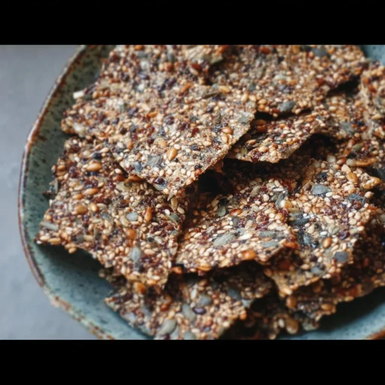 Delicious and crunchy seed crackers ideal for a healthy snack.