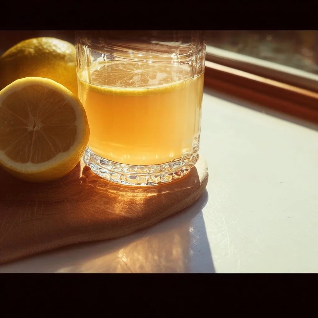 Refreshing Apple Cider Vinegar Detox Drink in a glass with ingredients