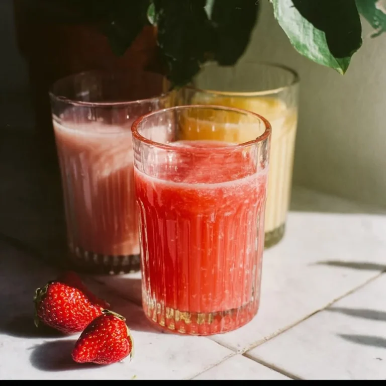 Healthy non-alcoholic breakfast mocktails served in vibrant glasses