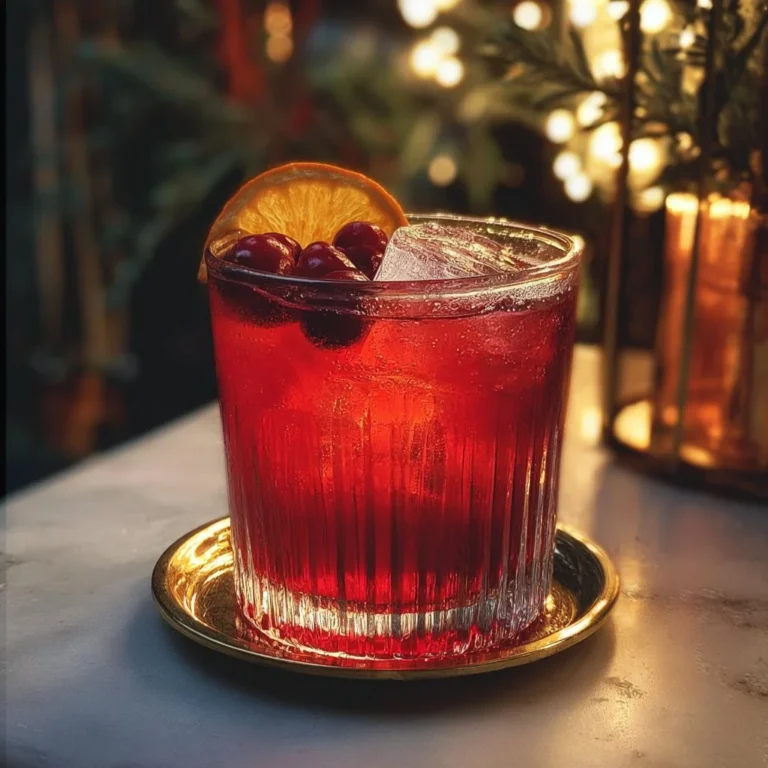 A festive Santa Spritz cocktail with vibrant colors and holiday garnishes.