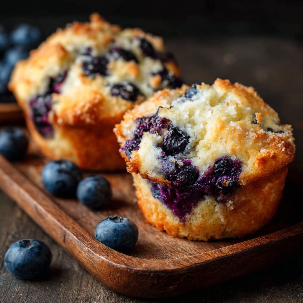 High Protein Cottage Cheese Blueberry Muffins