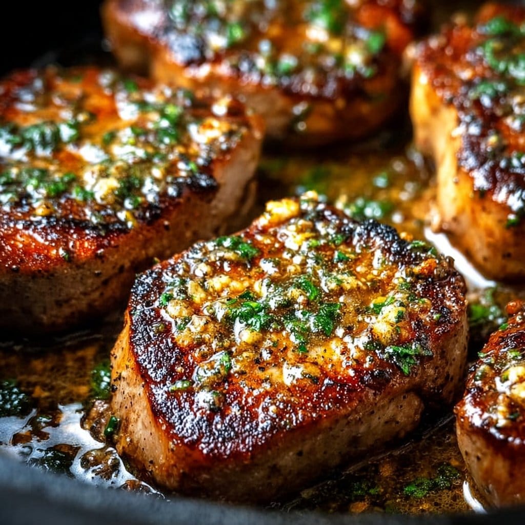 Garlic Butter Pan-Seared Pork Chops