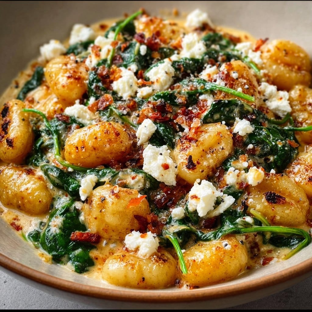 Creamy Gnocchi with Spinach and Feta