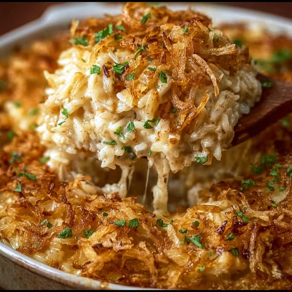 Comforting French Onion Chicken Rice Bake Your Family Will Love