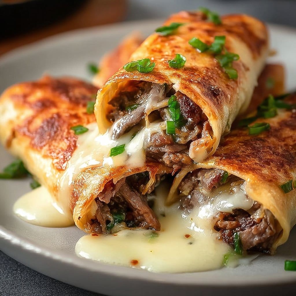 Delicious Keto Philly Cheesesteak Roll Ups