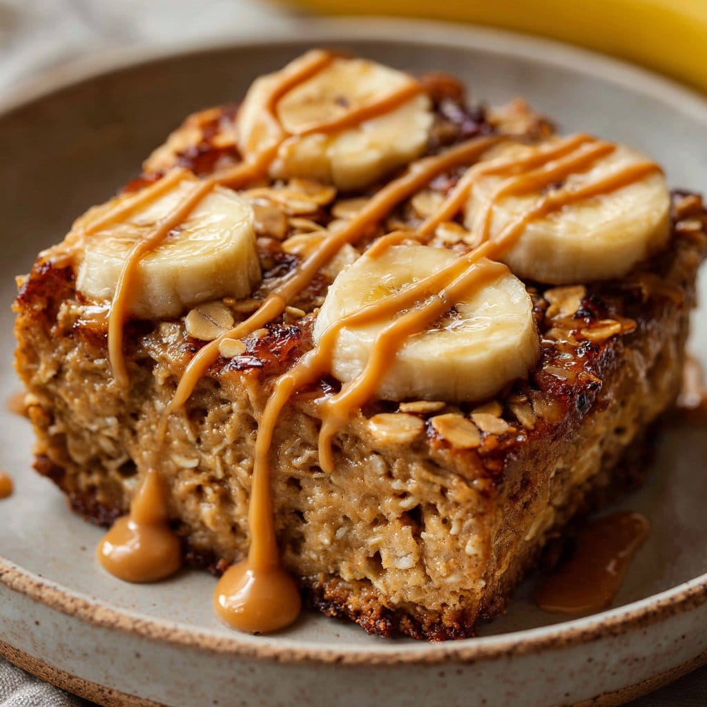 Peanut Butter Banana Baked Oatmeal
