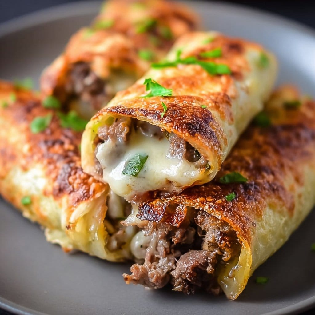Keto Philly Cheesesteak Rolls