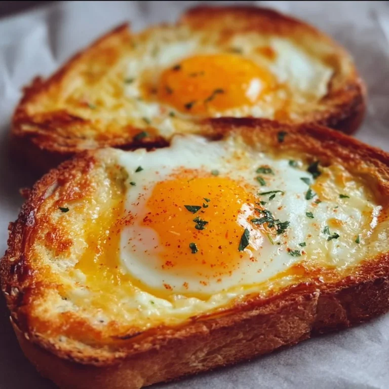 Delicious Air Fryer Egg and Cheese Toast served on a plate