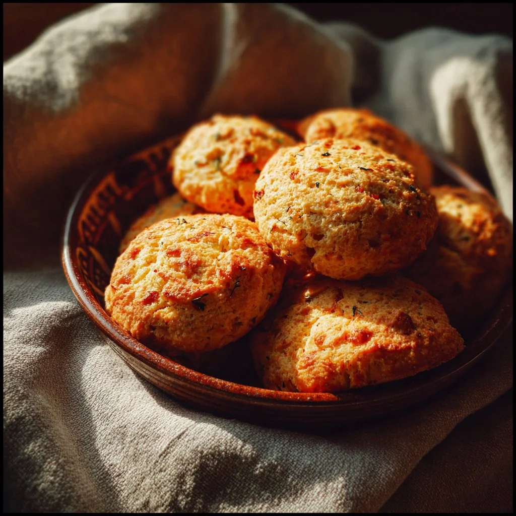 Healthy breakfast protein biscuits high in protein and deliciously flavorful.