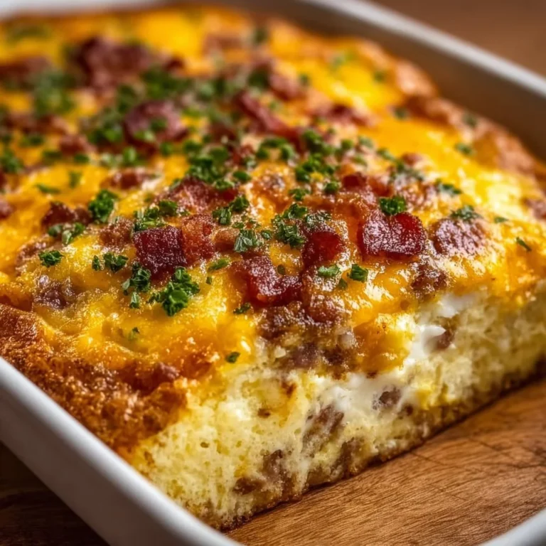 Delicious Crack Breakfast Casserole served in a dish, ready for brunch.