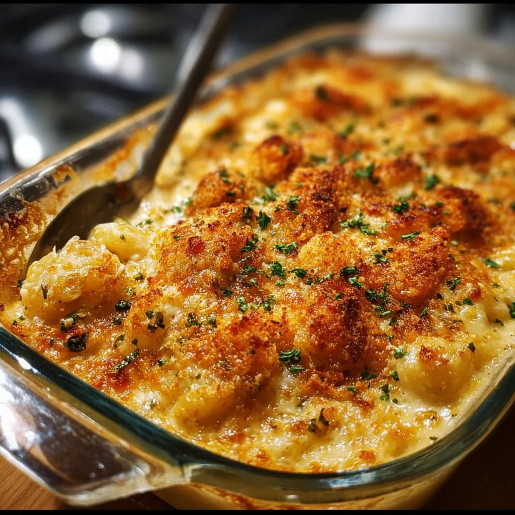 Dolly Parton's delicious 5-Ingredient Casserole served in a baking dish