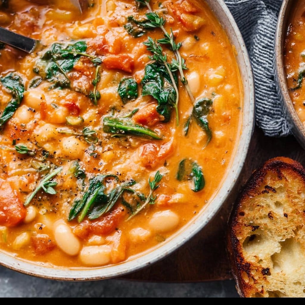 Creamy Vegan Tomato White Bean Stew