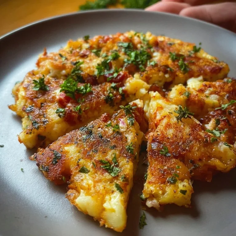 Delicious Potato and Cheese Hash (Frika) served in a rustic dish