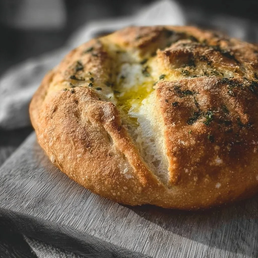 Homemade gluten free bread loaf on a wooden table with slices cut