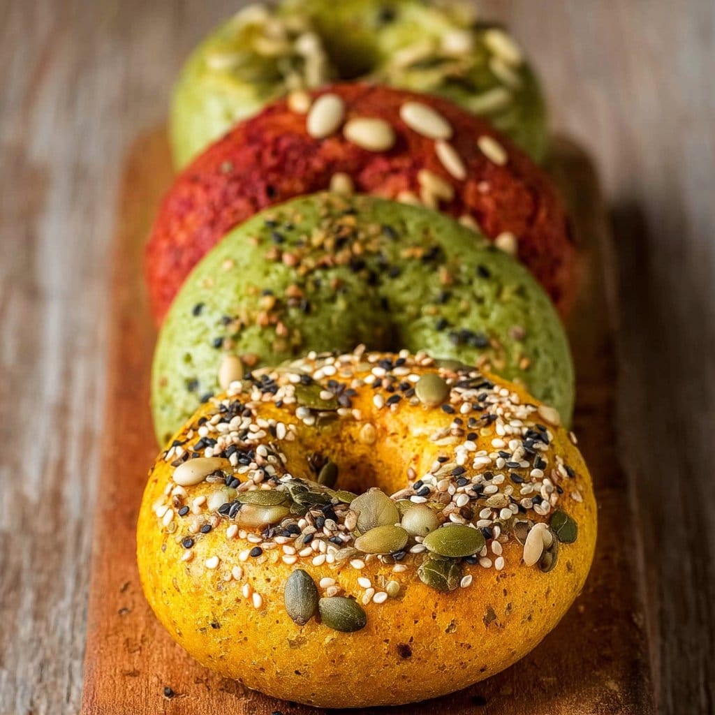 High-Protein Lentil Bagels: Red, Green & Yellow Variations