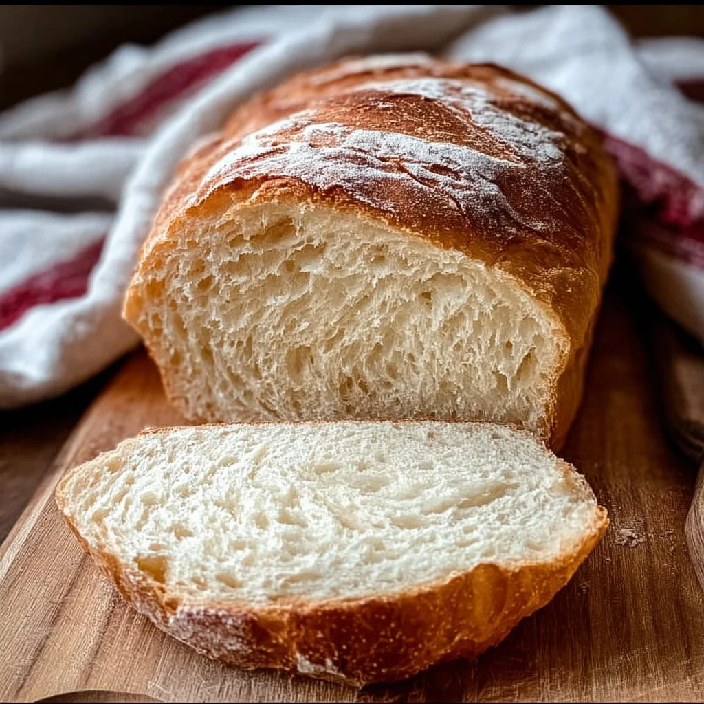 Soft and fluffy gluten free bread loaf on a wooden table