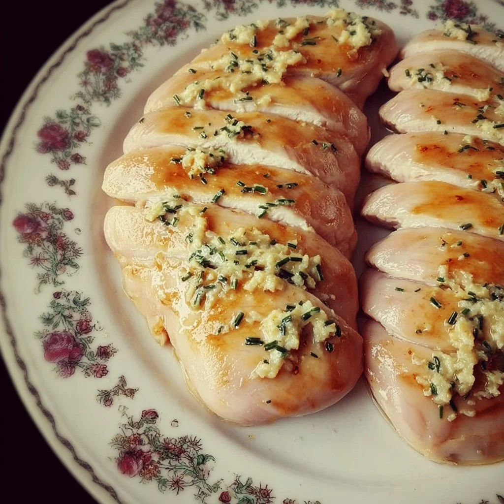 Juicy melt in your mouth chicken breast served with herbs and spices