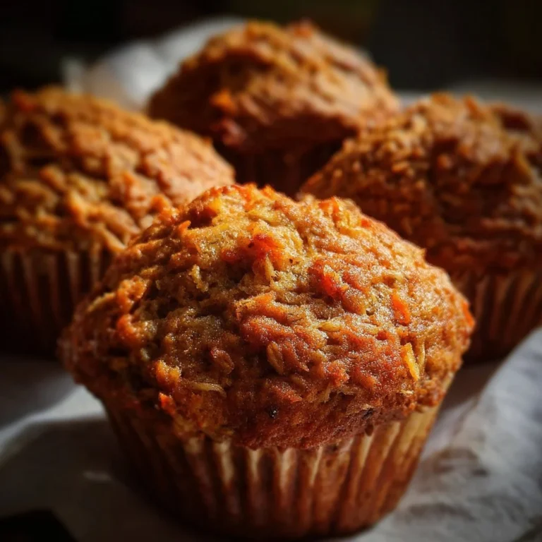 A fresh batch of Morning Glory Muffins with fruits and nuts on a wooden table.