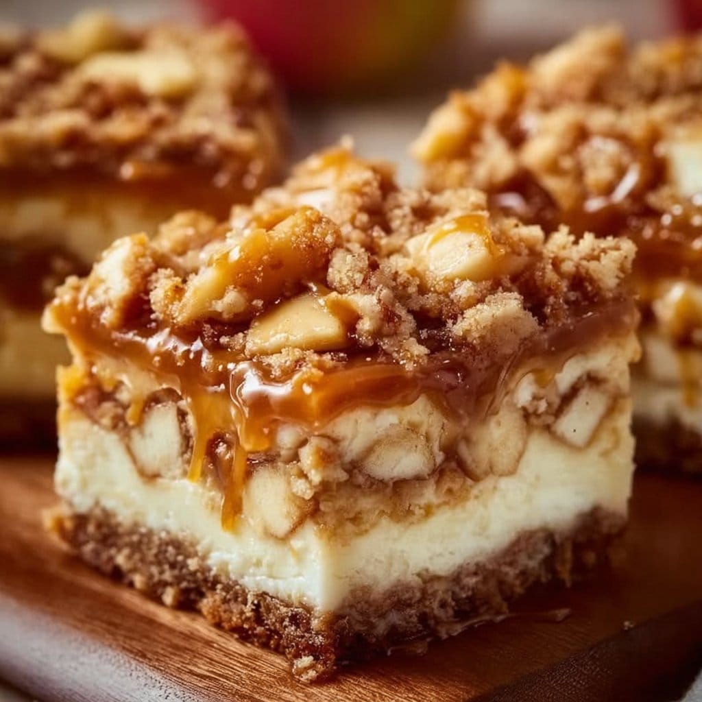 Caramel Apple Cheesecake Bars