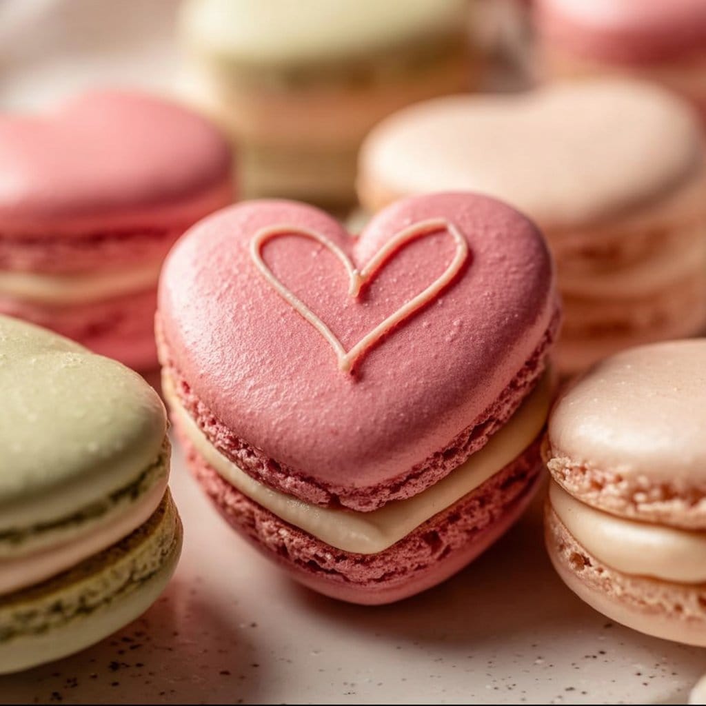 Heart-Shaped Macarons