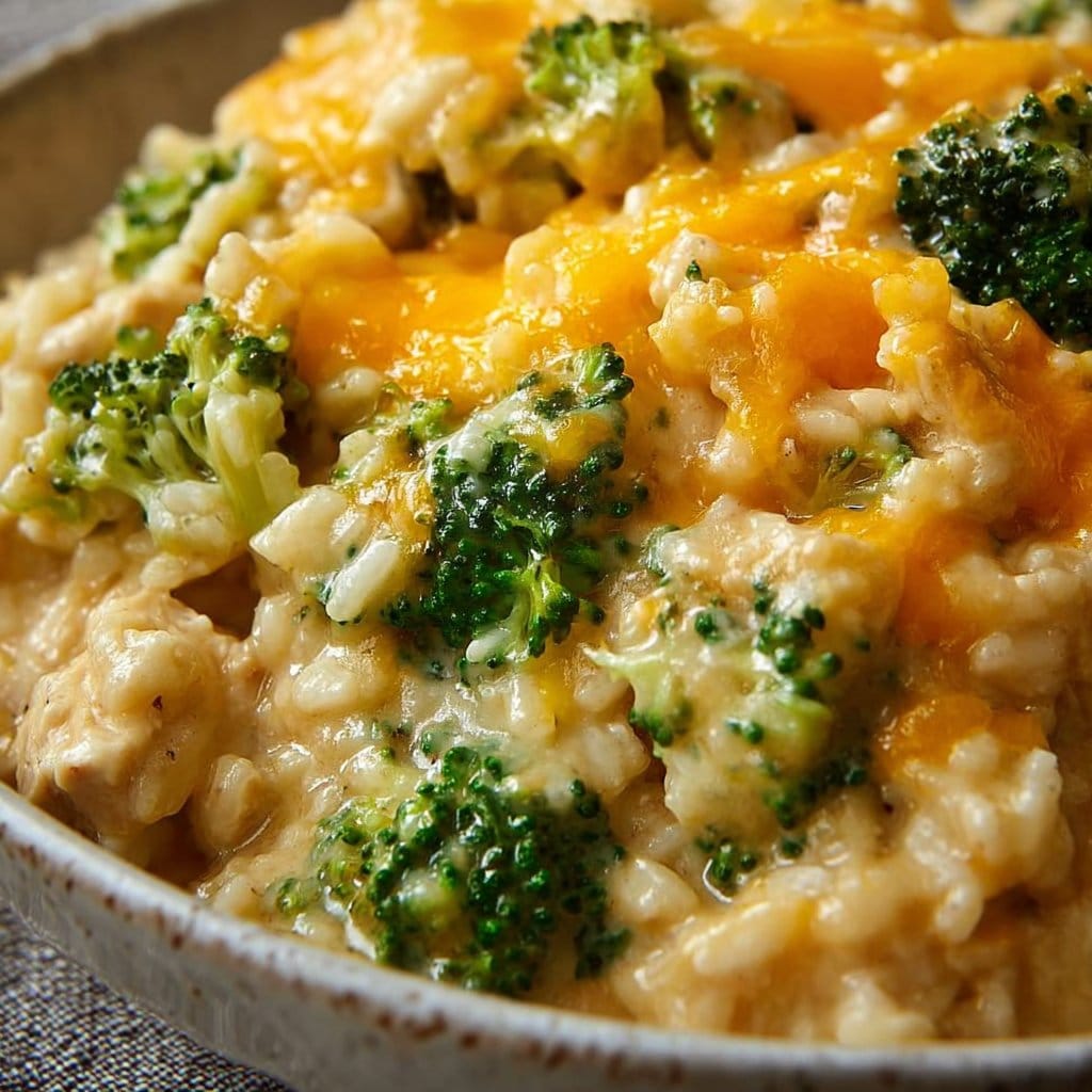 Easy Crockpot Cheesy Chicken Broccoli Rice