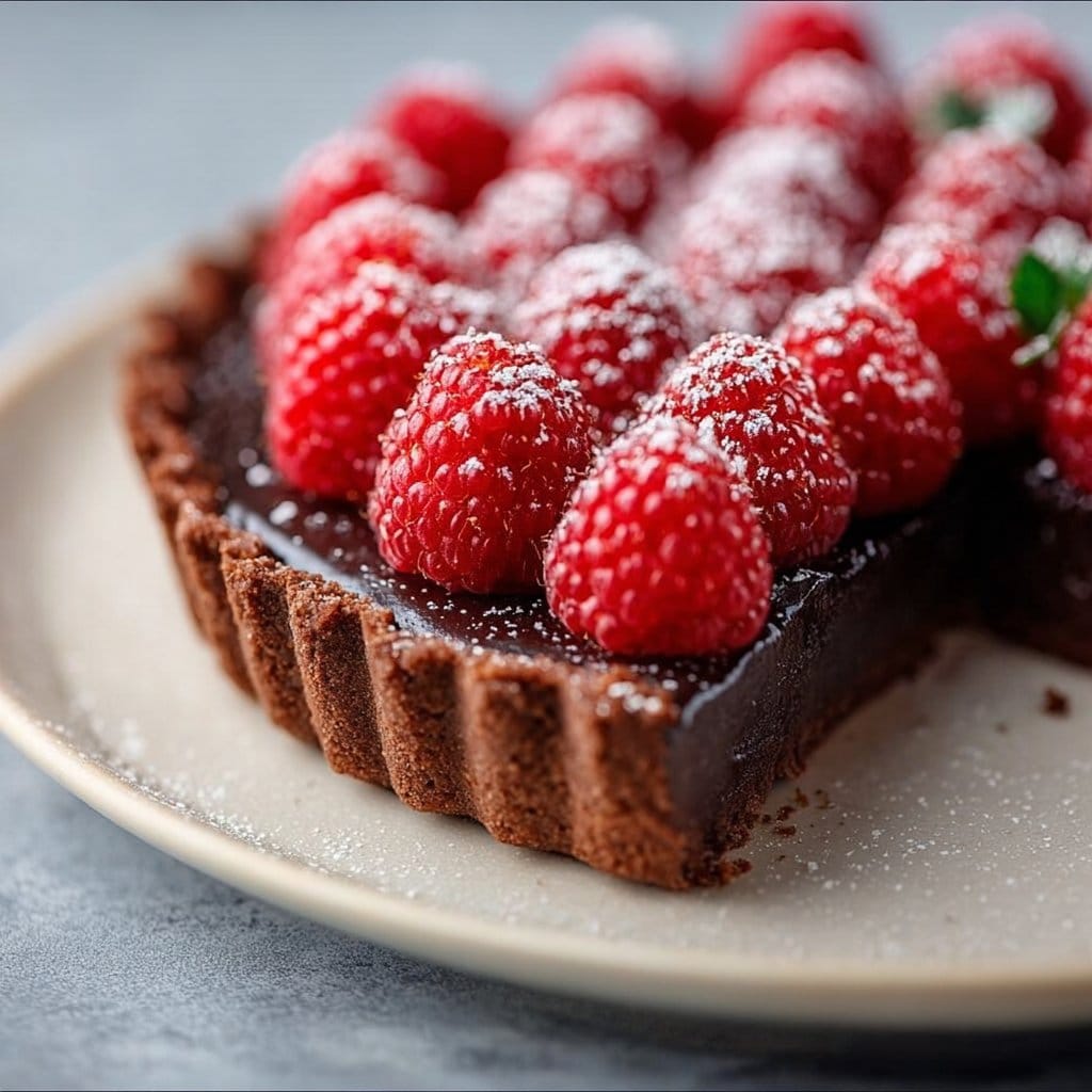 Easy Chocolate Raspberry Tart