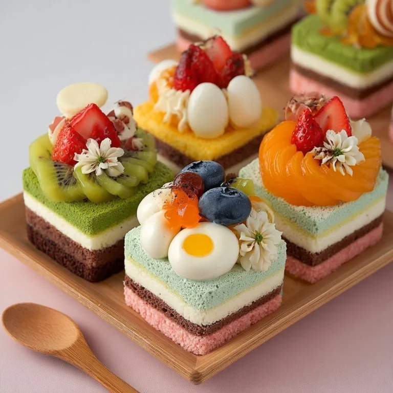 Colorful bento cake ideas displayed on a table, showcasing trendy homemade desserts