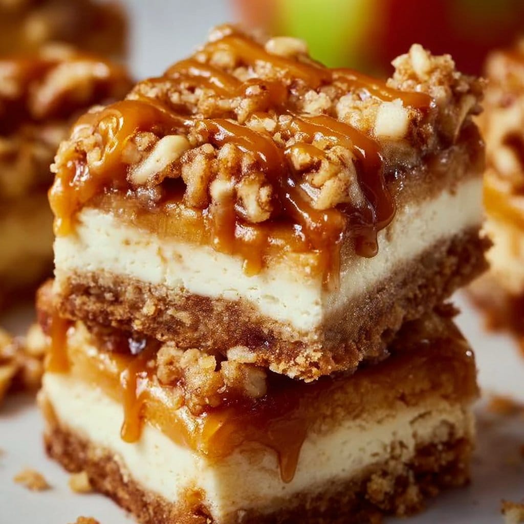 Caramel Apple Cheesecake Bars