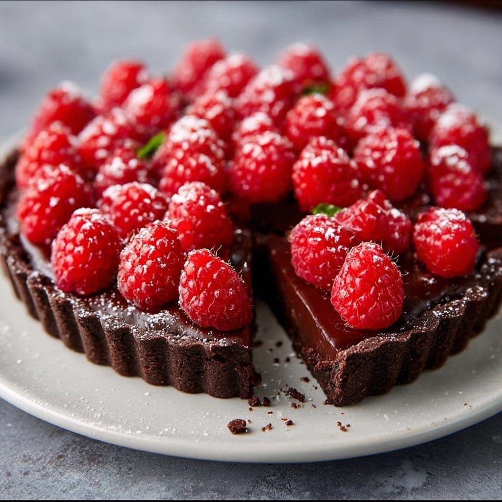 Easy Chocolate Raspberry Tart