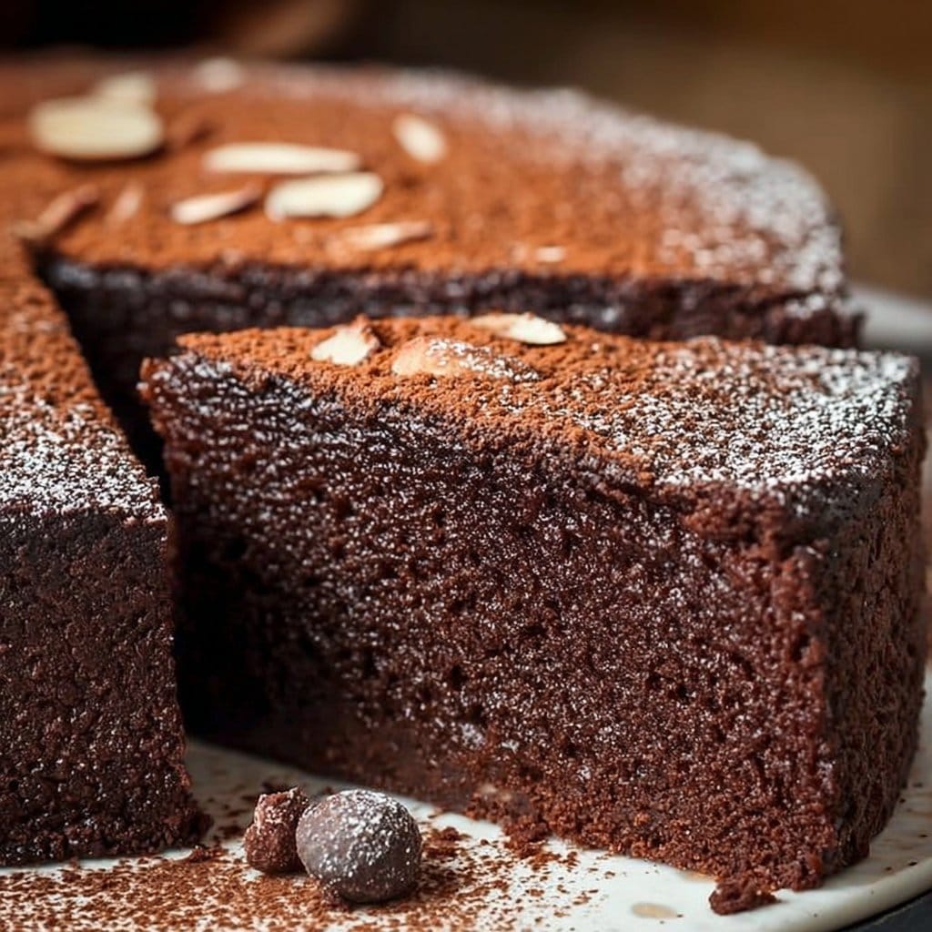 Chocolate Almond Yogurt Cake (No Flour, Gluten-Free)