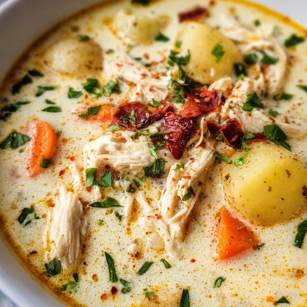Crockpot Creamy Chicken and Potato Soup