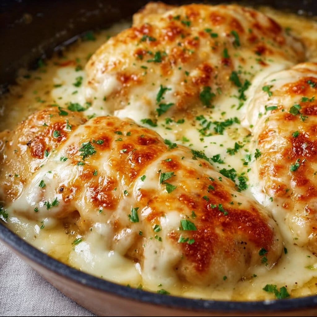 Smothered Cheesy Sour Cream Chicken
