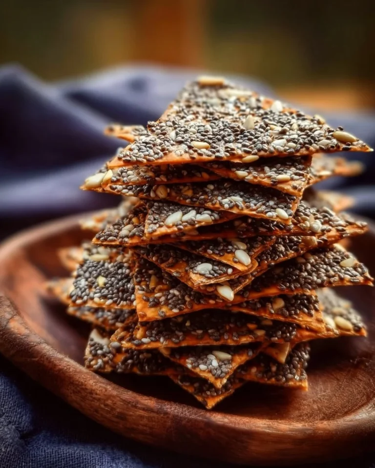 Delicious chia and flax seed crackers for healthy snacking