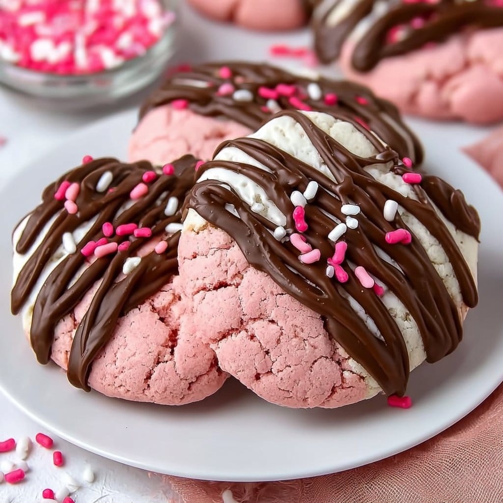 Valentine's Day Chocolate Covered Strawberry Cookies