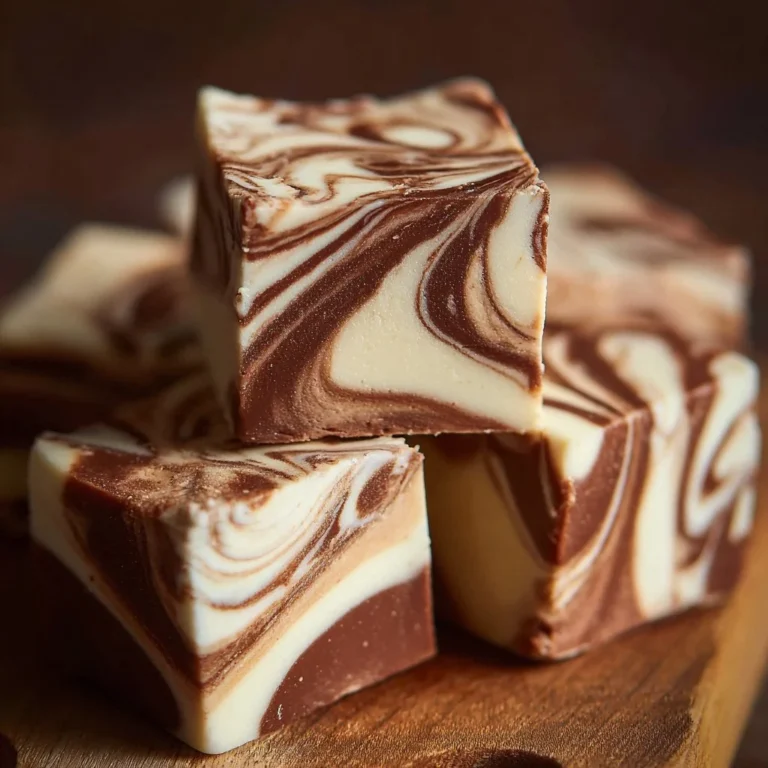 Delicious marshmallow swirl fudge dessert on a plate