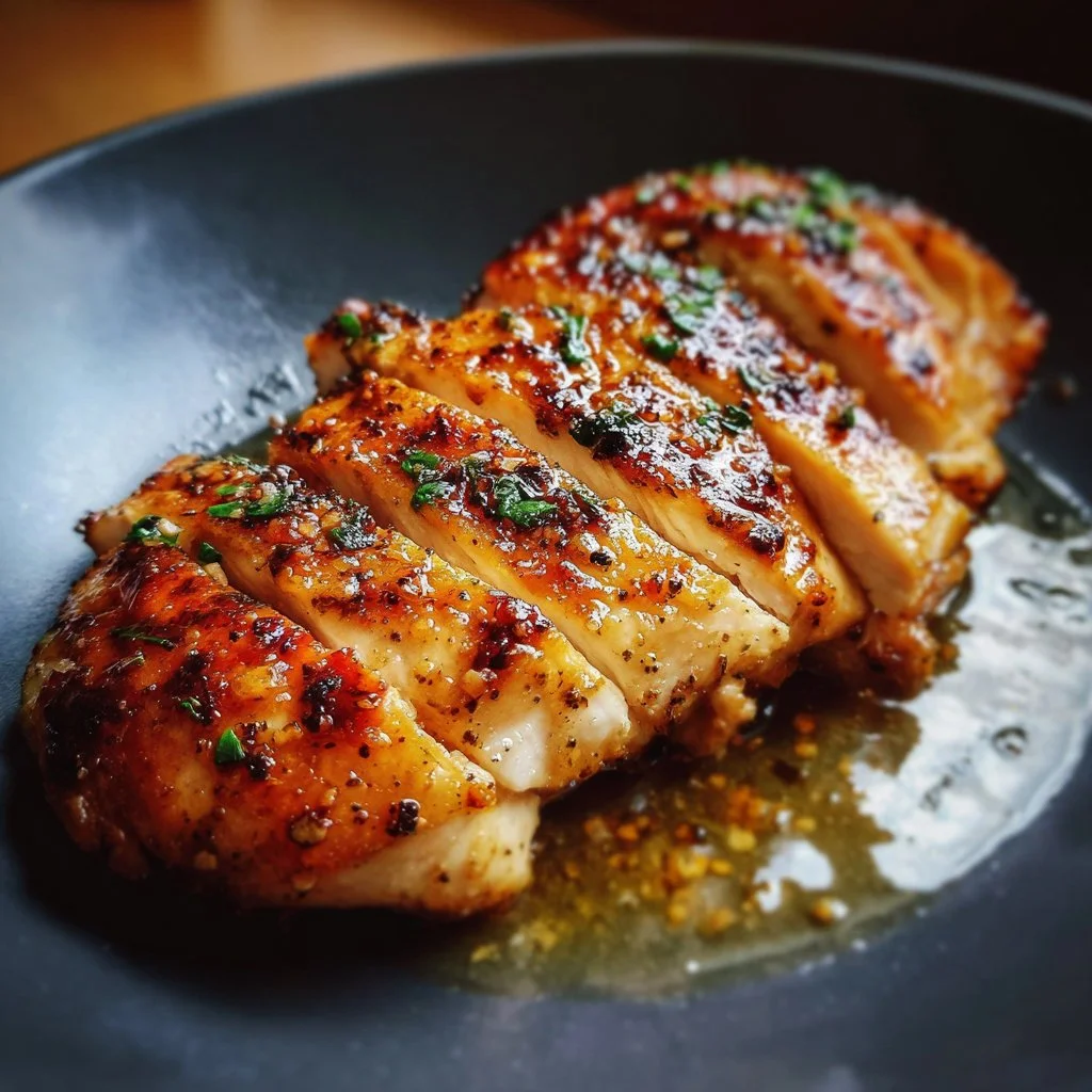 Melt-in-your-mouth chicken breast served with herbs and spices