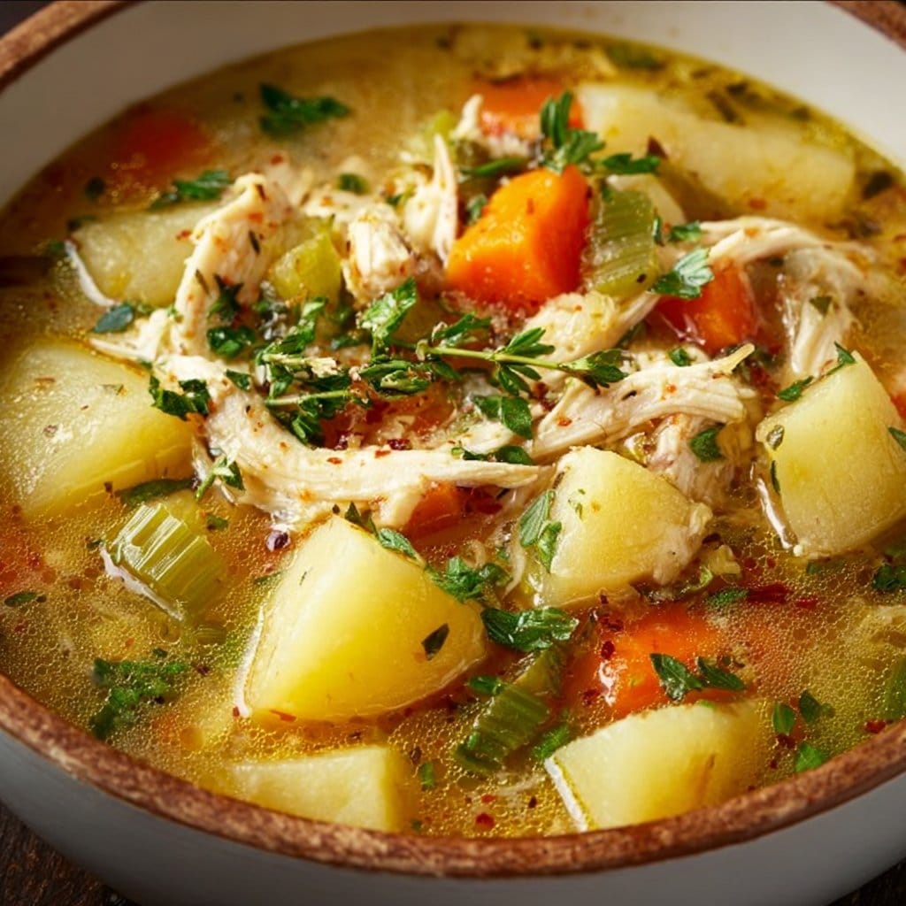 Comforting Chicken Soup with Potatoes