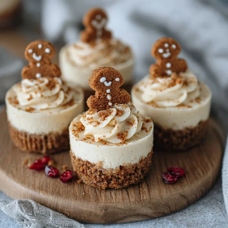 No-Bake Gingerbread Cheesecake Cups served in festive cups