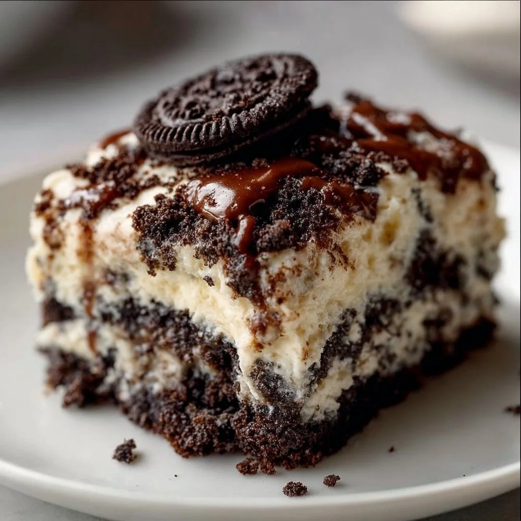 Oreo Dump Cake made with 5 simple ingredients