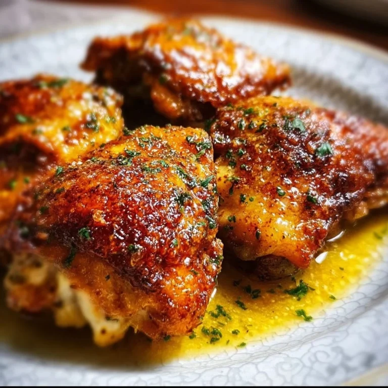 Juicy Ranch Chicken Thighs garnished with herbs and served on a plate