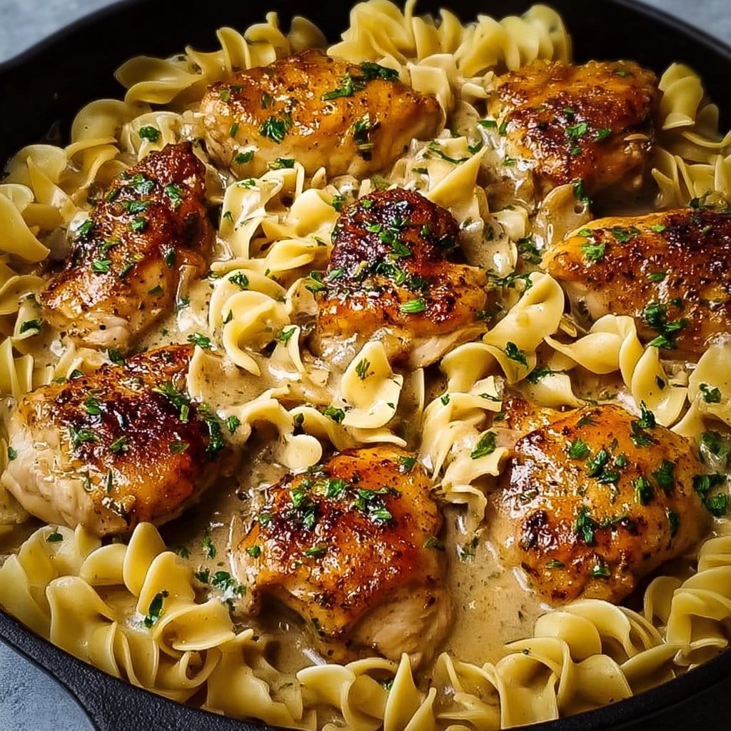 Easy One-Pan Chicken with Buttered Noodles
