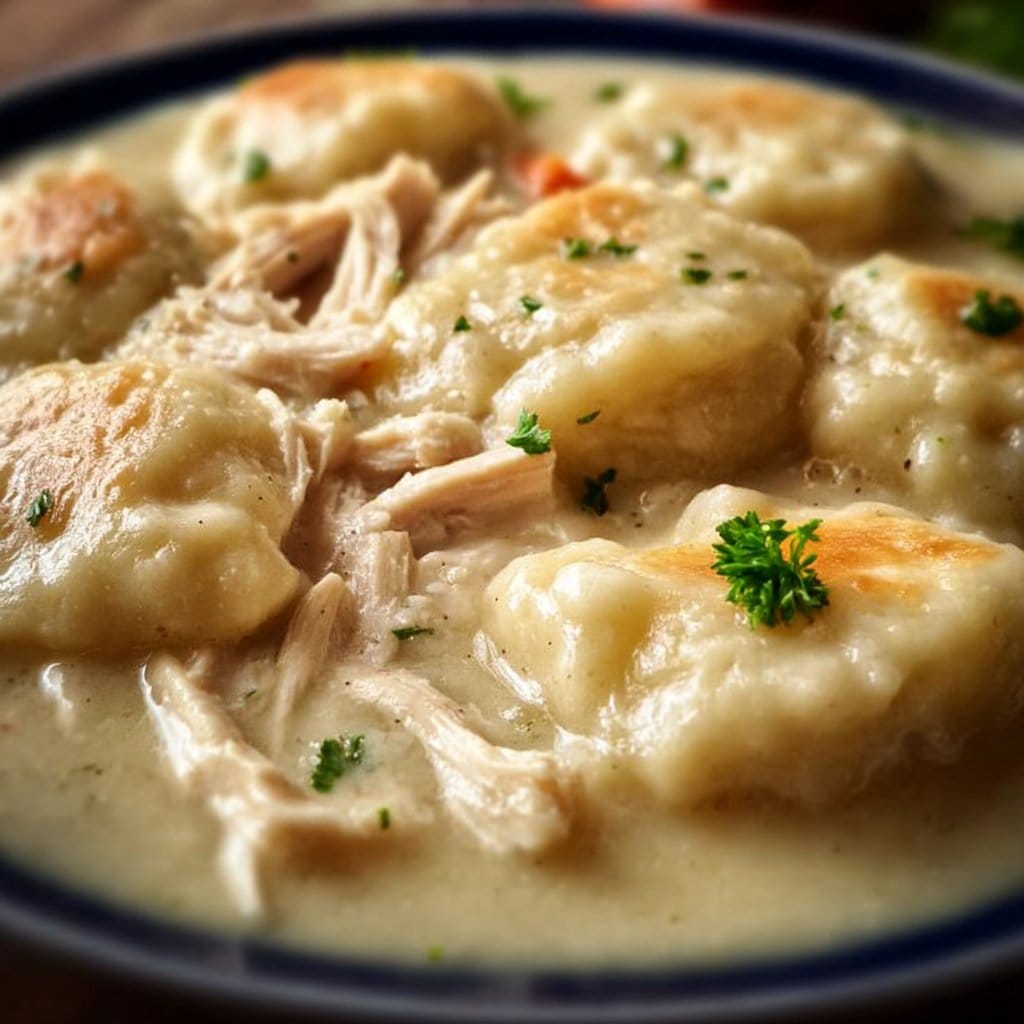 Homemade Cracker Barrel-Style Chicken and Dumplings