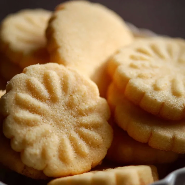 Delicious homemade shortbread cookies on a plate