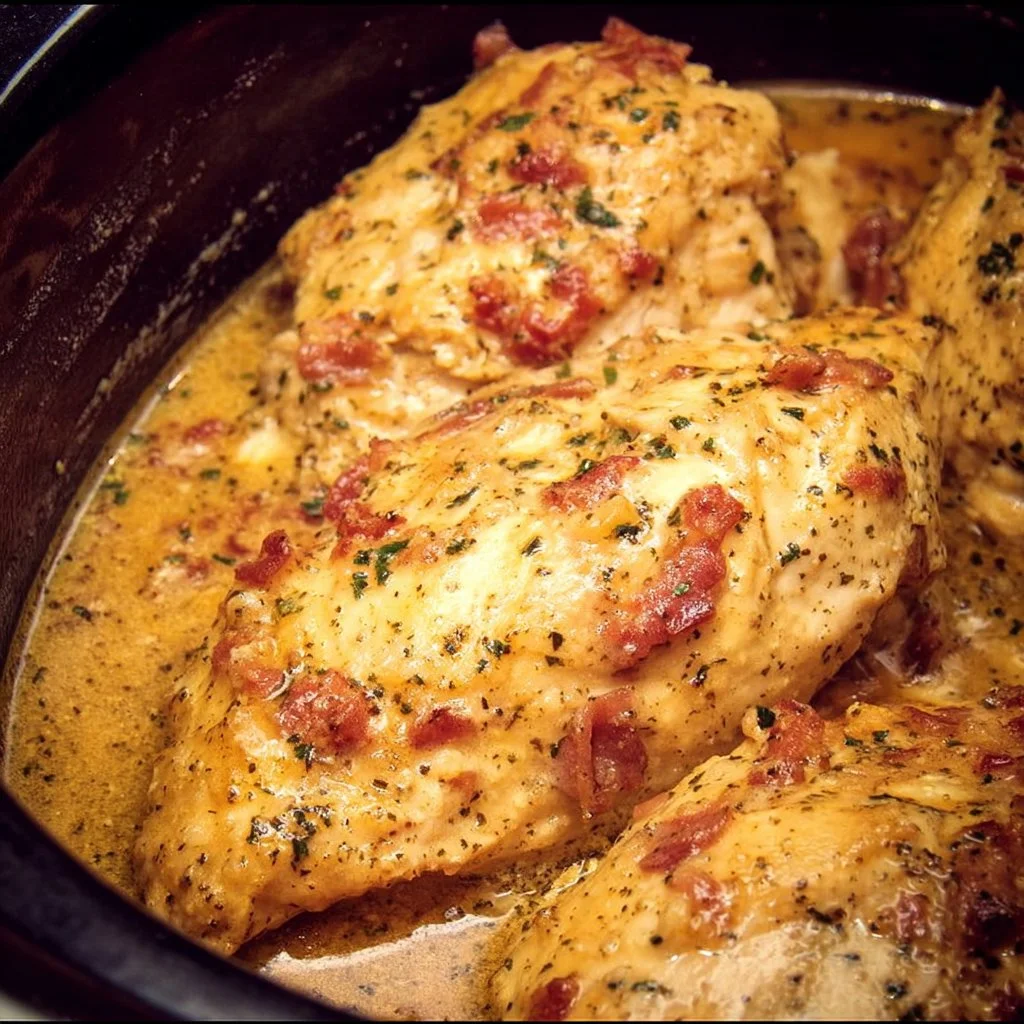 Delicious slow cooker crack chicken recipe served in a bowl